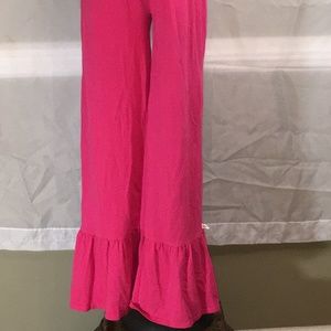 Pink Flounce Bottom Pants
